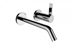 Встраиваемый в стену смеситель для раковины Kartell by laufen для simibox 2-point, сталь, длина излива 17,5см 3.1133.6.090.120.1 Laufen